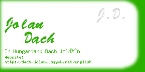 jolan dach business card